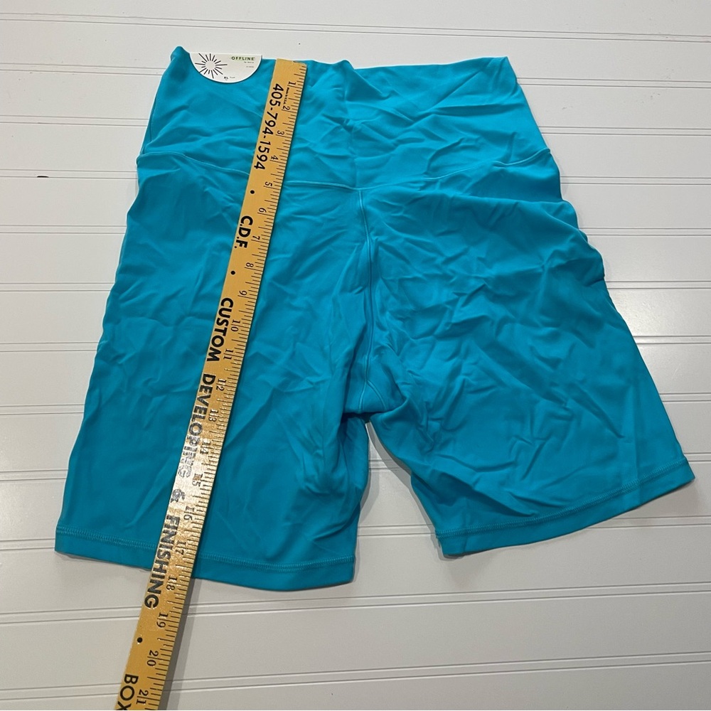 Offline By Aerie Blue Street Bike Shorts XL High Rise 7" Inseam New T1 - Picture 5 of 8
